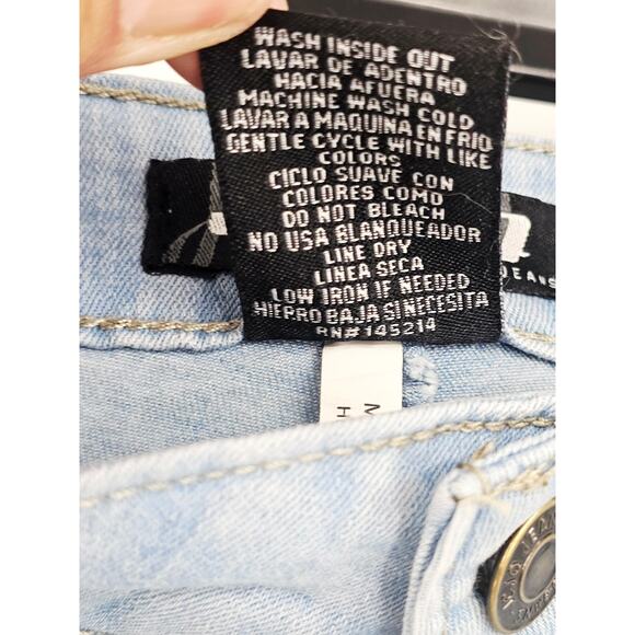 JC & JQ Bell Bottom Flare Stretch Blue Jean Boho Western High Rise XL GP3316 761 - Picture 8 of 11